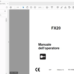 Ditch Witch FX20 Manuale dell'operatore 053-1365 PDF